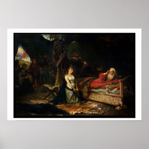 Cordelia and King Lear (oil on canvas) Poster