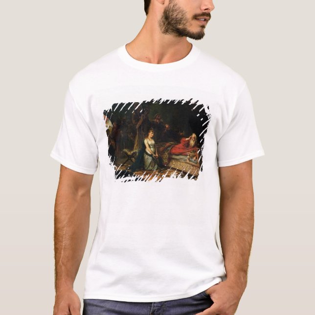 Cordelia and King Lear (oil on canvas) T-Shirt (Front)