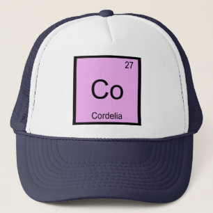 Cordelia Name Chemistry Element Periodic Table Trucker Hat