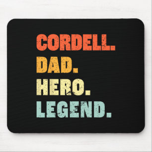 Cordell Dad Hero Legend Personalised Custom Name F Mouse Pad