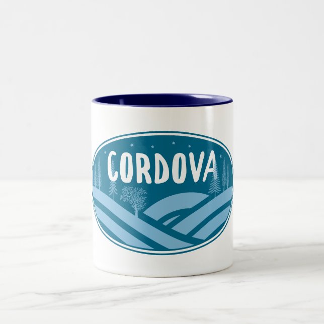 Cordova Alaska Outdoors Two-Tone Coffee Mug (Center)