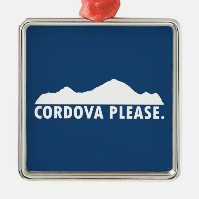 Cordova Alaska Please Metal Tree Decoration (Front)