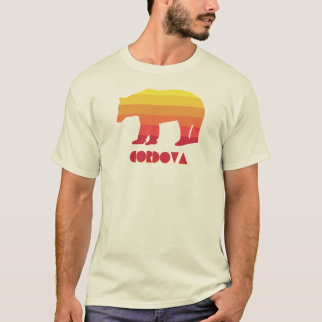 Cordova Alaska Rainbow Bear T-Shirt (Front)
