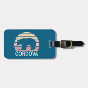 Cordova Alaska Retro Bear Luggage Tag