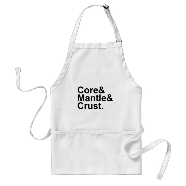 Core Mantle Crust | Internal Structure of Earth Standard Apron (Front)