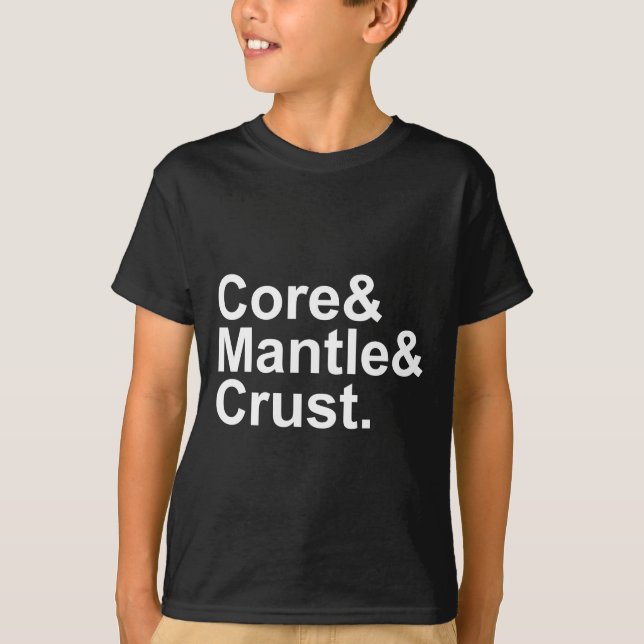 Core Mantle Crust | Internal Structure of Earth T-Shirt (Front)