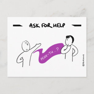 Core Protocol Card: Ask For Help Postcard