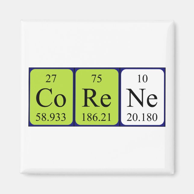 Corene periodic table name magnet (Front)