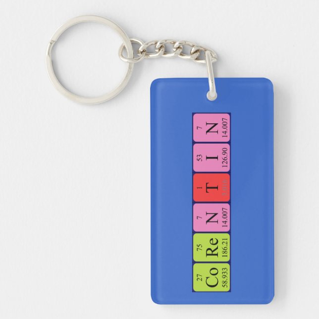 Corentin periodic table name keyring (Front)