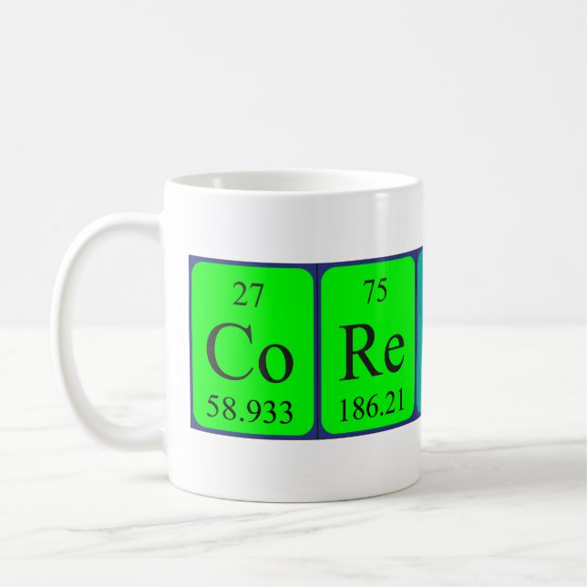 Corentin periodic table name mug (Left)