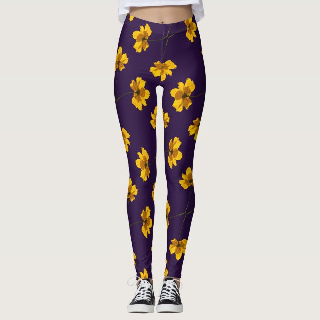 Coreopsis Flower Leggings (Front)