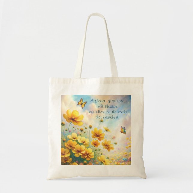 Coreopsis & Quote Tote Bag (Front)