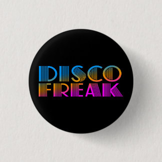 COREY TIGER 1980s RETRO DISCO FREAK MULTICOLOR 3 Cm Round Badge