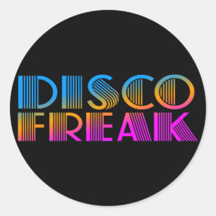 COREY TIGER 1980s RETRO DISCO FREAK MULTICOLOR Classic Round Sticker