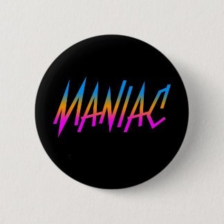 COREY TIGER 1980s RETRO MANIAC 6 Cm Round Badge