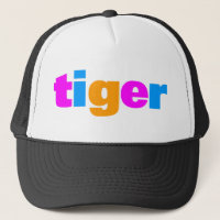 COREY TIGER 1980's RETRO MULTI COLOUR TEXT