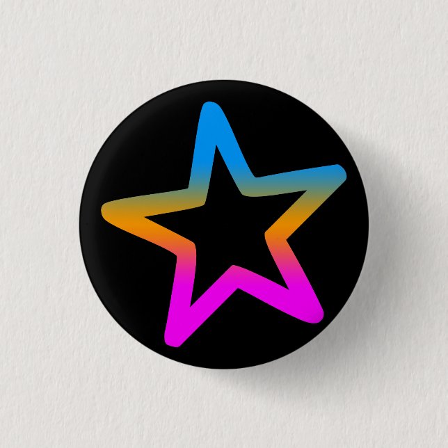 COREY TIGER 1980s RETRO STAR 3 Cm Round Badge (Front)