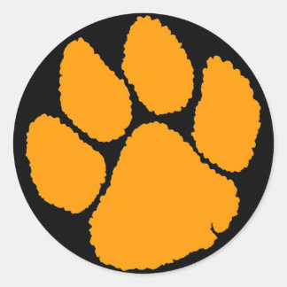 COREY TIGER 1980's RETRO TIGER CLAW ORANGE Classic Round Sticker