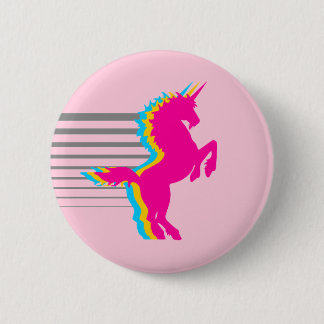 COREY TIGER 1980s RETRO VINTAGE UNICORN 6 Cm Round Badge
