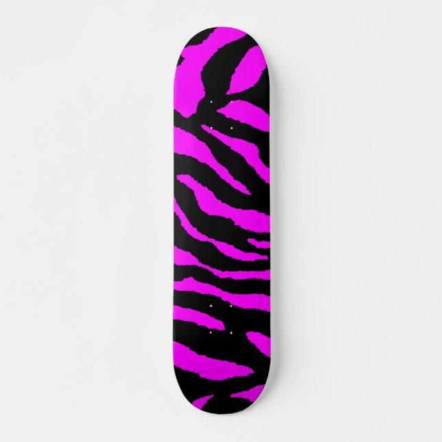 COREY TIGER 1980's TIGER STRIPE BOLD PINK BLACK Skateboard (Front)