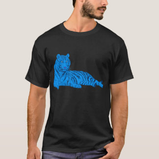 COREY TIGER 80's BLUE LOUNGE TIGER T-Shirt