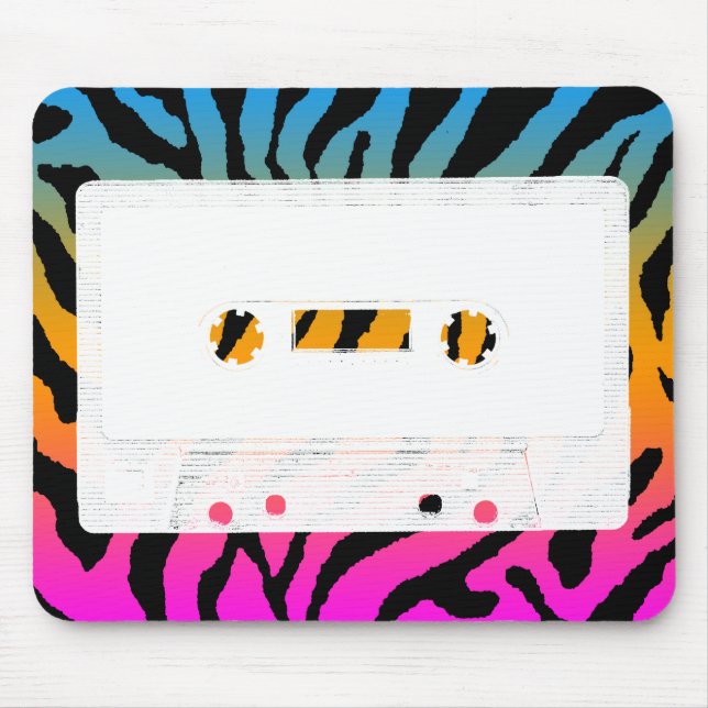 Corey Tiger 80s Cassette Tape Mousepad (Front)
