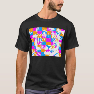 COREY TIGER 80's CHECKS TIGER FACE T-Shirt