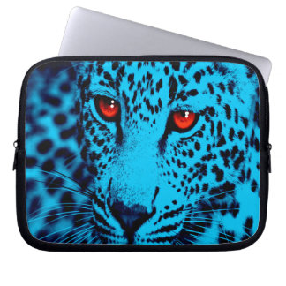 Corey Tiger 80s Leopard (Blue) Laptop Sleeve