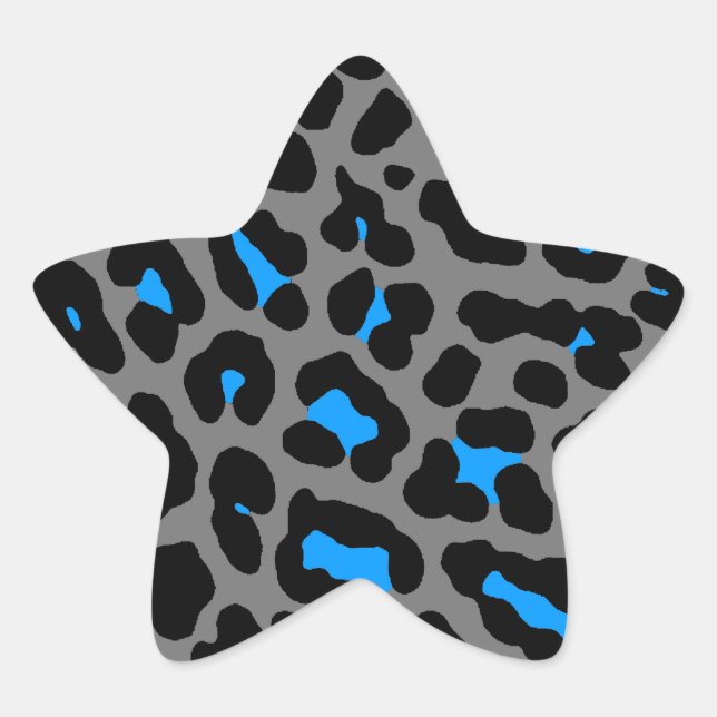 Corey Tiger 80s Leopard Spots (Grey) Star Sticker (Front)