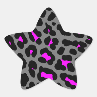 Corey Tiger 80s Leopard Spots (Grey) Star Sticker
