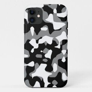 Corey Tiger 80s Neon Camouflage (Grey) iPhone 11 Case