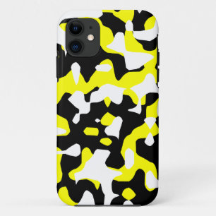 Corey Tiger 80s Neon Camouflage (Yellow) iPhone 11 Case