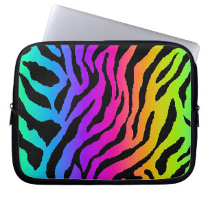 Corey Tiger 80s Neon Tiger Print Laptop Sleeve