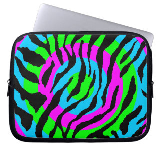 Corey Tiger 80s Neon Tiger Print Laptop Sleeve