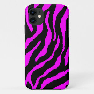 Corey Tiger 80s Neon Tiger Stripes (Fuschia Pink) Case-Mate iPhone Case