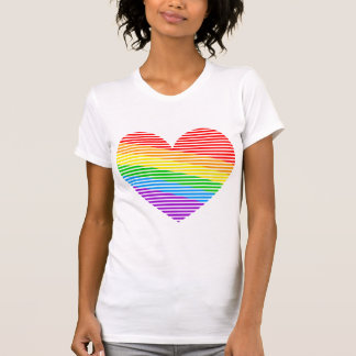 Corey Tiger 80s Rainbow Stripe Heart Tank Top