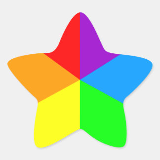 Corey Tiger 80s Rainbow Wedges Star Sticker