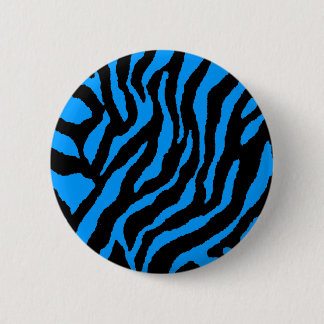 COREY TIGER 80s RETRO BLUE TIGER STRIPES 6 Cm Round Badge