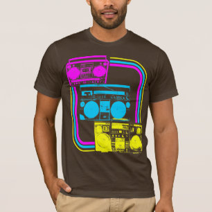 Corey Tiger 80s Retro Boombox Radio T-Shirt