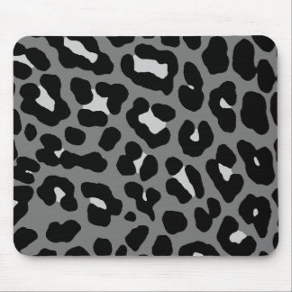 Corey Tiger 80s Retro Grey Leopard Print Mousepad