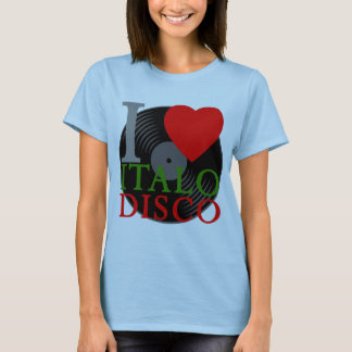 Corey Tiger 80s Retro I Love Italo Disco T-Shirt