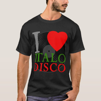 Corey Tiger 80s Retro I Love Italo Disco T-Shirt