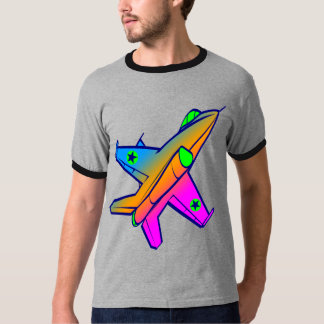 Corey Tiger 80s Retro Jet Fighter Plane T-Shirt