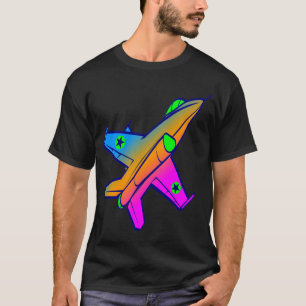 Corey Tiger 80s Retro Jet Fighter Plane T-Shirt