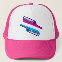 Corey Tiger 80's Retro Keytar Pink & Blue