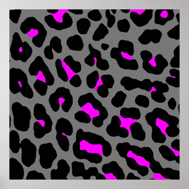 Corey Tiger 80s Retro Leopard Pattern Poster (Front)