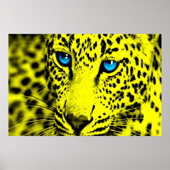 Corey Tiger 80s Retro Leopard Poster (Front)