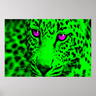 Corey Tiger 80s Retro Leopard Poster