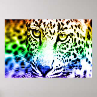 Corey Tiger 80s Retro Leopard Poster