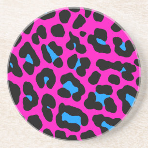 Corey Tiger 80s Retro Leopard Spots Pattern Coaster